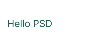 PNG containing Hello PSD text with a transparent background